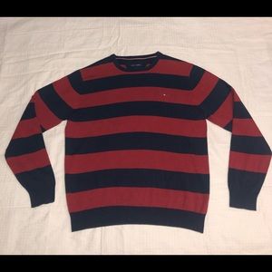 Tommy Hilfiger Crew Neck Striped Red & Blue